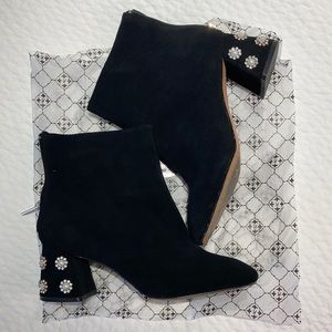 Nanette Lepore black suede booties